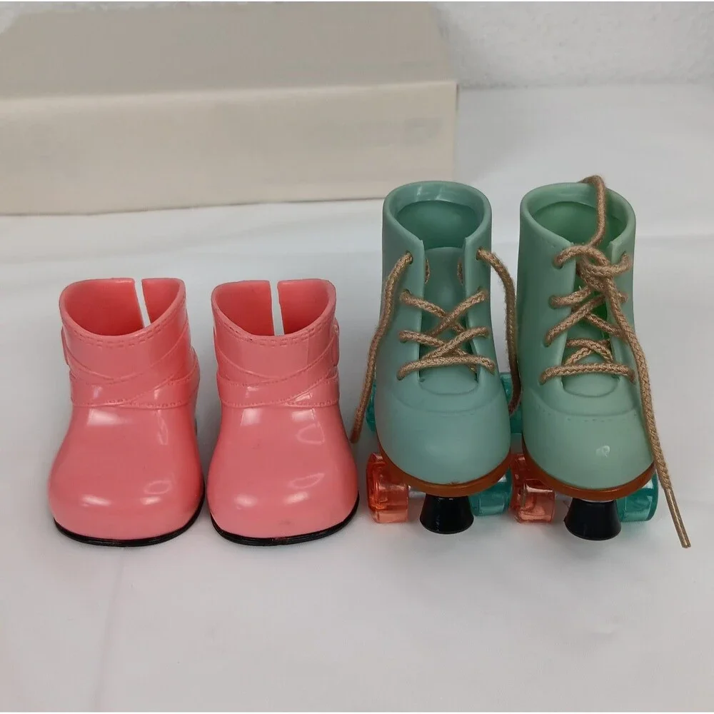 Battat Our Generation Roller Skates Boots Sandals Slippers Mixed Doll Shoe Lot